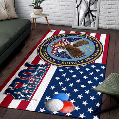 US Independence Day Bald Eagle Veteran Affairs Fourth Of July Area Rug Home Decor