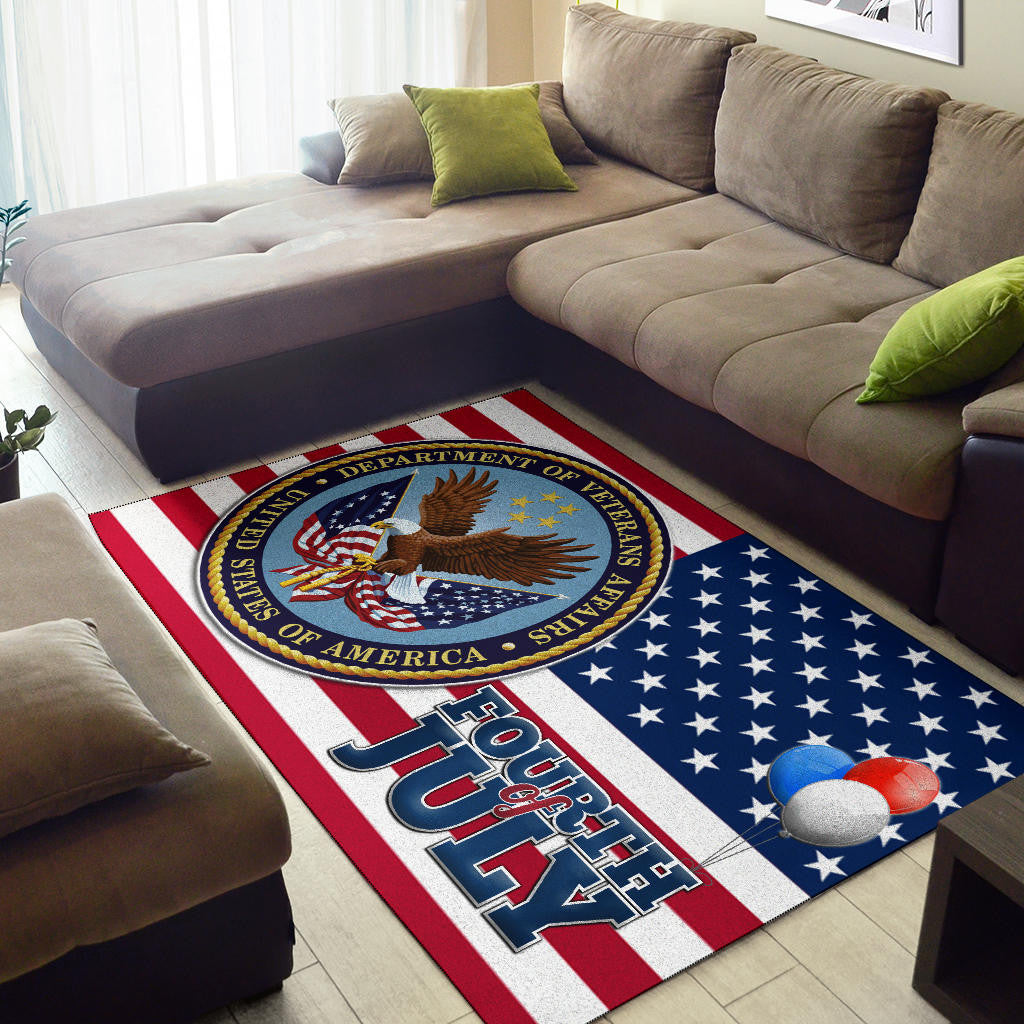 US Independence Day Bald Eagle Veteran Affairs Fourth Of July Area Rug Home Decor