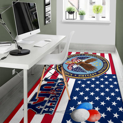 US Independence Day Bald Eagle Veteran Affairs Fourth Of July Area Rug Home Decor