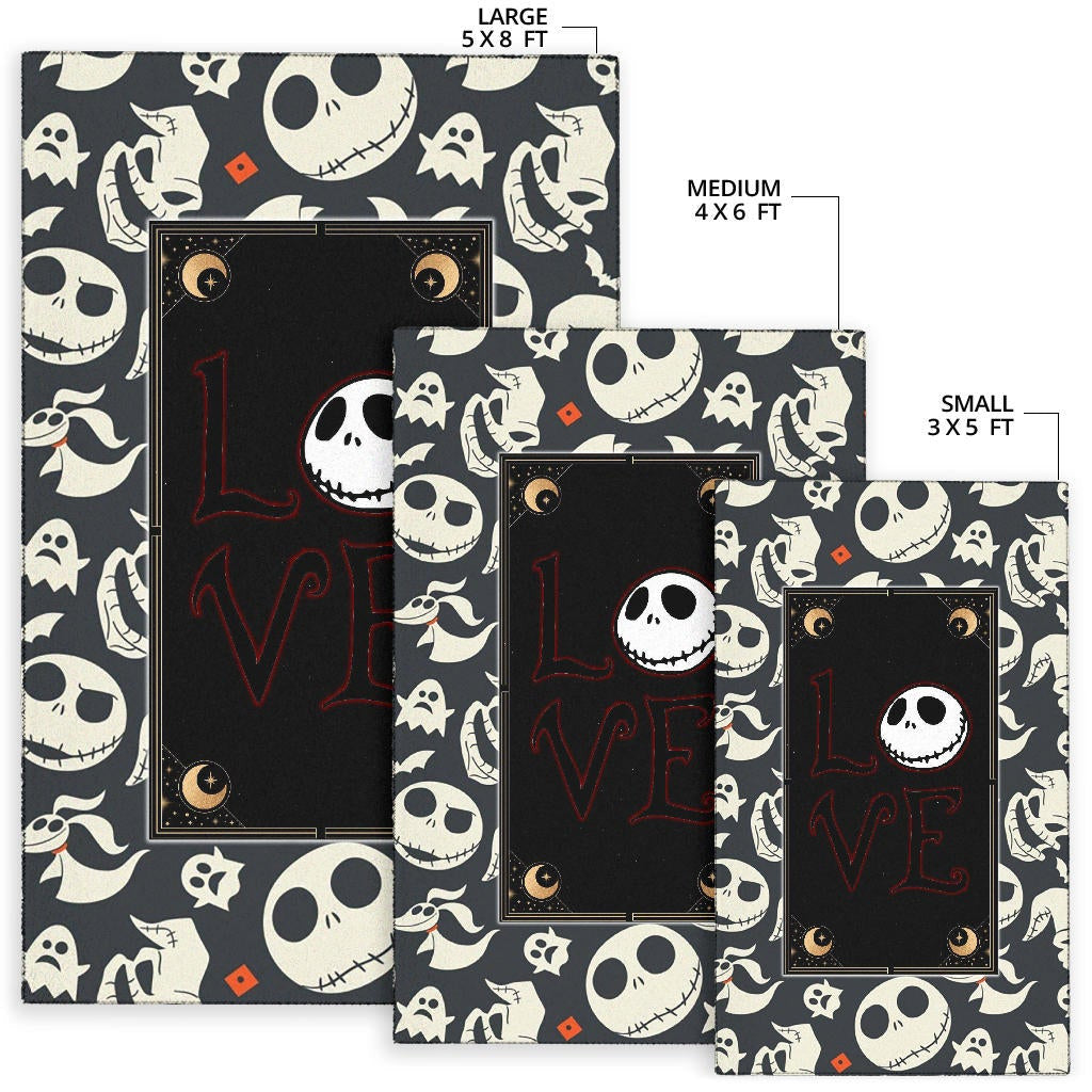 The Nightmare Before Christmas Cartoon Jack Oogie Head Patterns Area Rug Home Decor