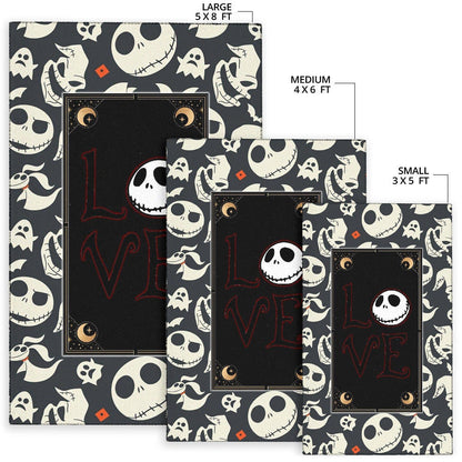 The Nightmare Before Christmas Cartoon Jack Oogie Head Patterns Area Rug Home Decor