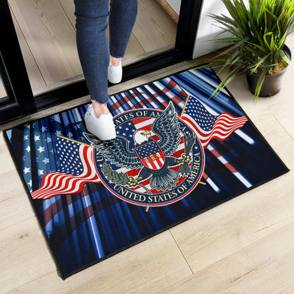 US Independence Day Bald Eagle USA Symbol Glory Flag Door Mat Home Decor