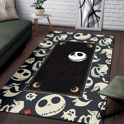The Nightmare Before Christmas Cartoon Jack Oogie Head Patterns Area Rug Home Decor