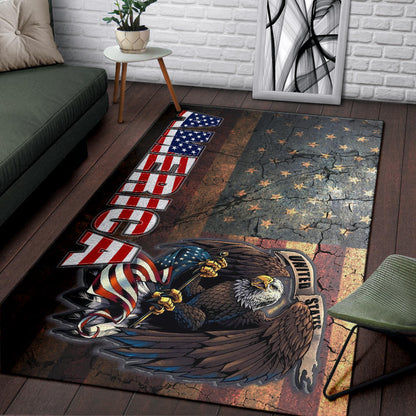 US Independence Day Bald Eagle Broken US Flag Area Rug Home Decor