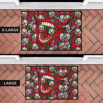 Horror Movie Joker Laughing Mouth Joker Clown Face Patterns Door Mat Home Decor