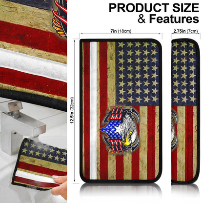 US Independence Day Eagle Service With Pride US Flag Seat Belt Covers