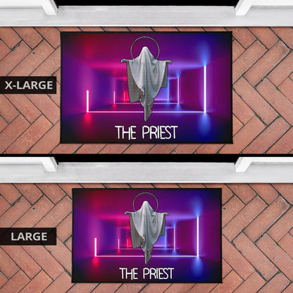Horror Movie The Priest Ghost Against Jesus Door Mat Home Decor