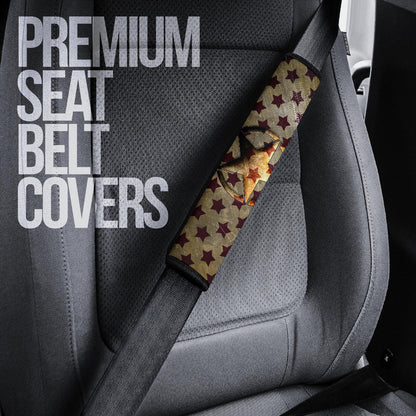US Independence Day Flying Eagle On Metal Star Seat Belt Covers