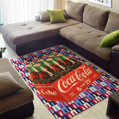 Coke Cola Retro Aesthetic Patterns Area Rug Home Decor