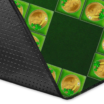 Saint Patrick's Mar 17 Blessing Pot Of Gold Coins Area Rug Home Decor