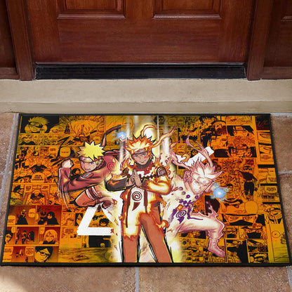 Naruto Anime Naruto Bijuu Mode Manga Background Door Mat Home Decor