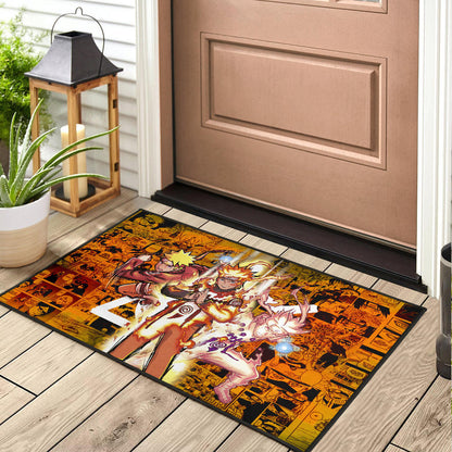 Naruto Anime Naruto Bijuu Mode Manga Background Door Mat Home Decor