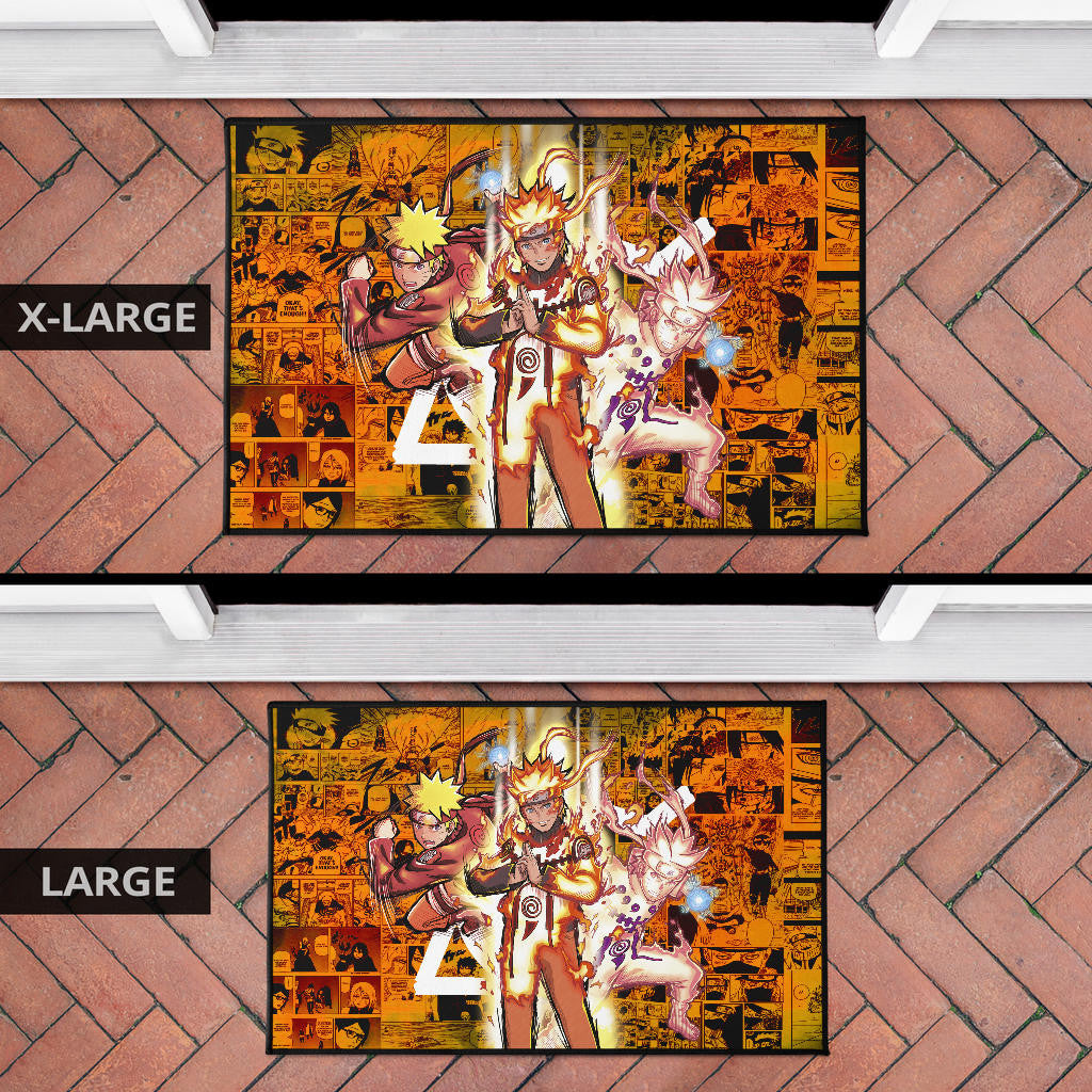 Naruto Anime Naruto Bijuu Mode Manga Background Door Mat Home Decor