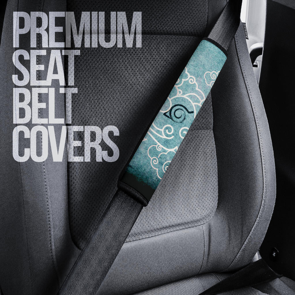 Naruto Anime Sasuke Uchiha Cloud Pattern Blue Theme Seat Belt Covers