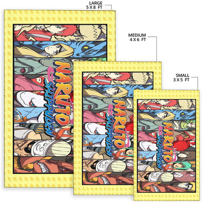 Naruto Anime Nine Jinchuriki With Bijuu Portrait Area Rug Home Decor