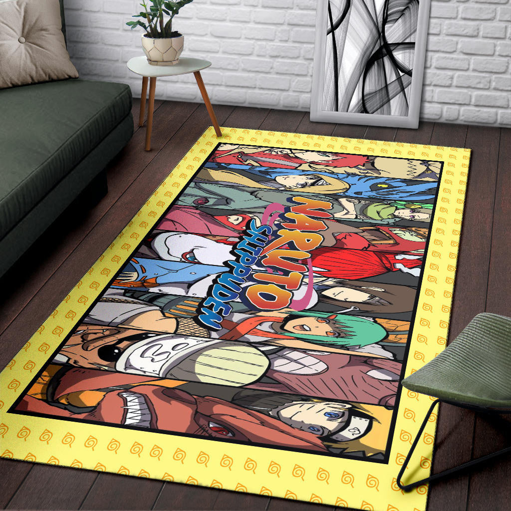 Naruto Anime Nine Jinchuriki With Bijuu Portrait Area Rug Home Decor