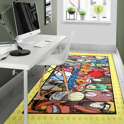 Naruto Anime Nine Jinchuriki With Bijuu Portrait Area Rug Home Decor
