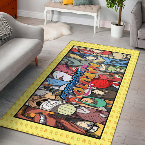 Naruto Anime Nine Jinchuriki With Bijuu Portrait Area Rug Home Decor