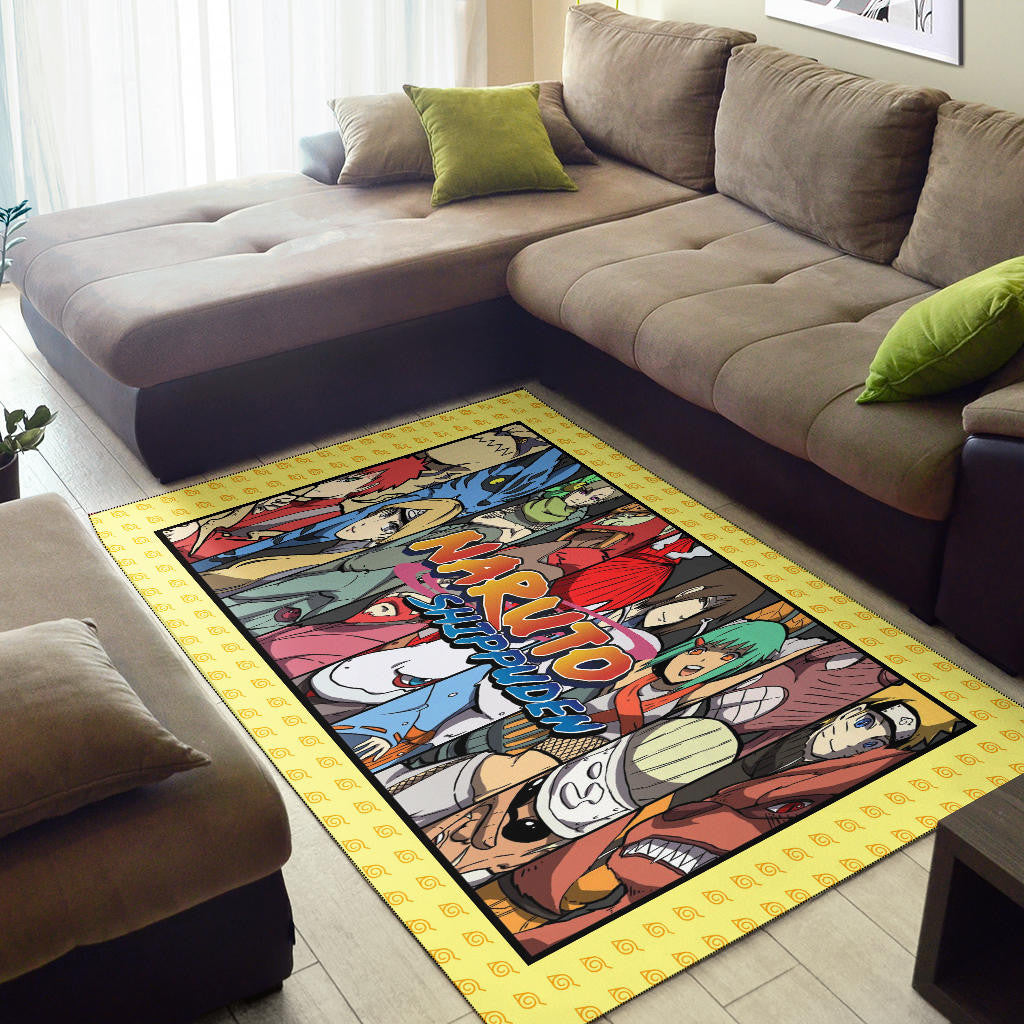 Naruto Anime Nine Jinchuriki With Bijuu Portrait Area Rug Home Decor