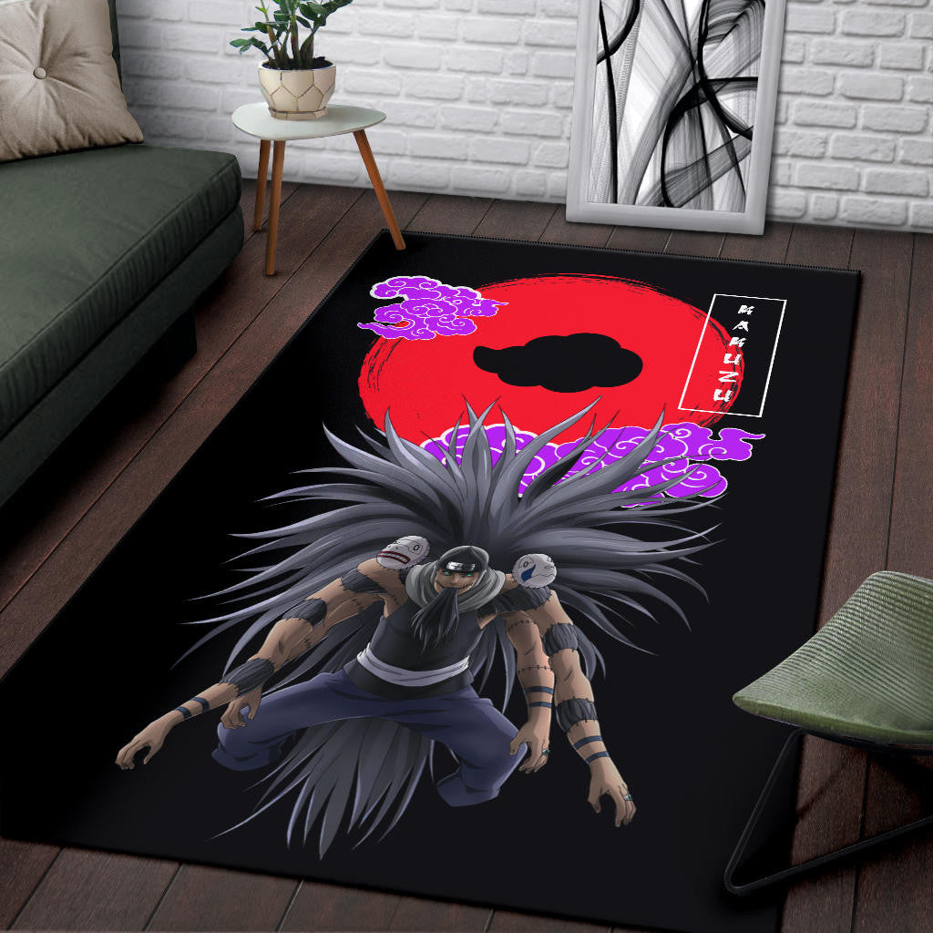 Naruto Anime Kakuzu Power Akatsuki Cloud Symbol Area Rug Home Decor