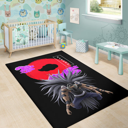 Naruto Anime Kakuzu Power Akatsuki Cloud Symbol Area Rug Home Decor