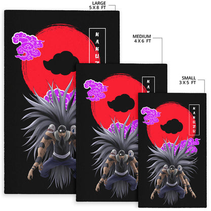 Naruto Anime Kakuzu Power Akatsuki Cloud Symbol Area Rug Home Decor