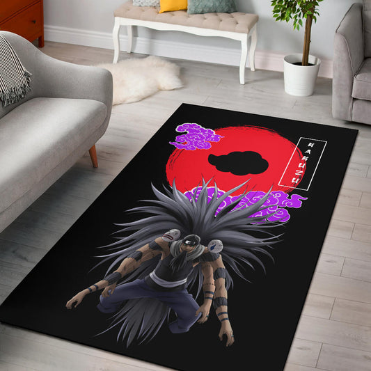 Naruto Anime Kakuzu Power Akatsuki Cloud Symbol Area Rug Home Decor