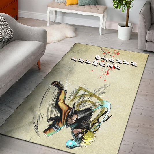 Naruto Anime Naruto Rasengan Power Vintage Background Area Rug Home Decor