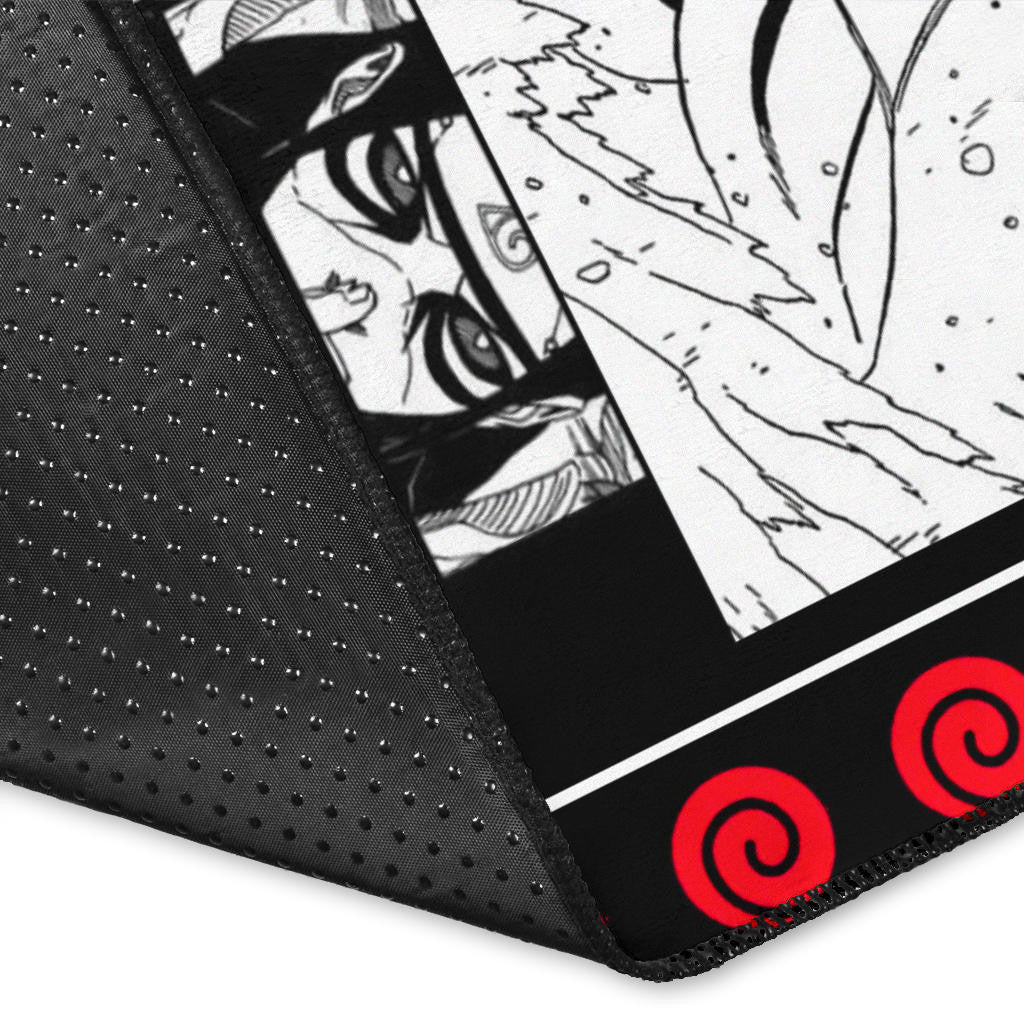 Naruto Anime Naruto Bijuu Mode Manga Black White Background Area Rug Home Decor