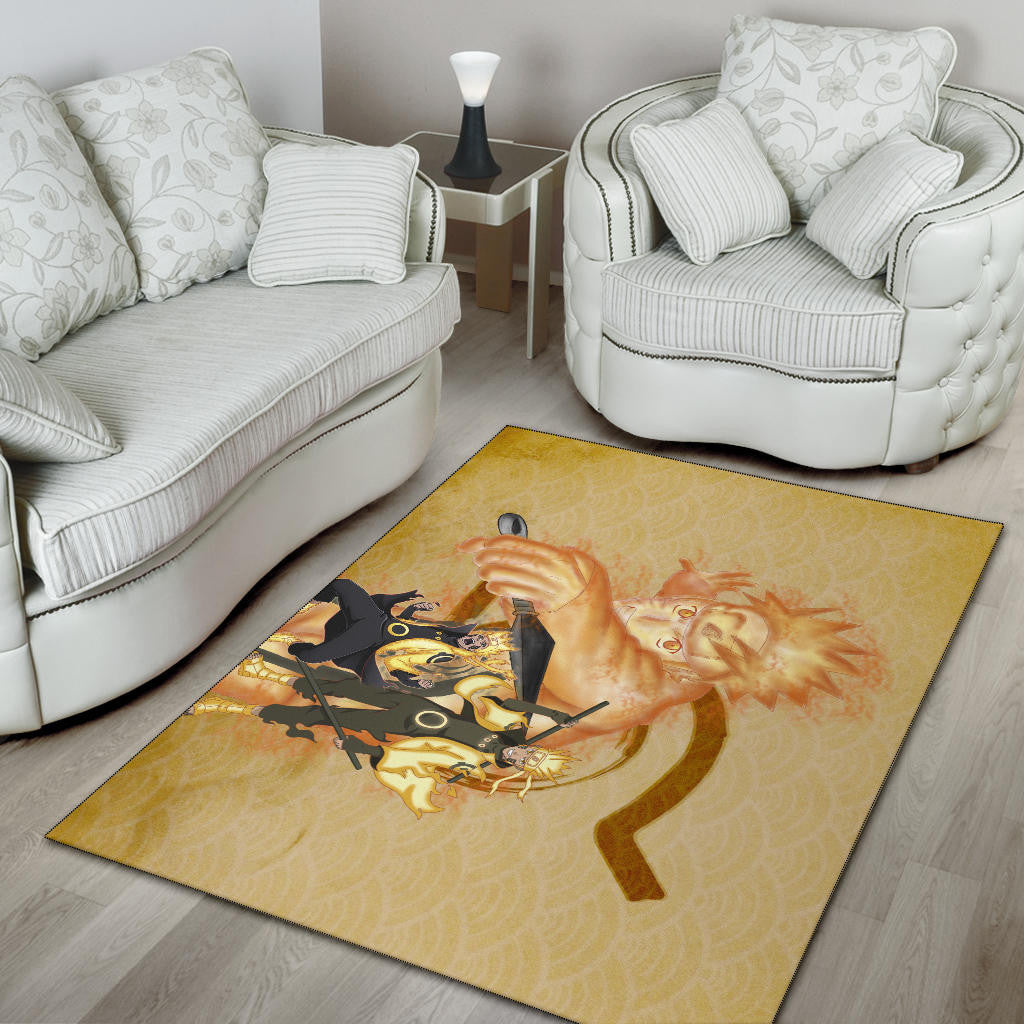 Naruto Anime Naruto Six Paths Sage Mode Orange Theme Area Rug Home Decor