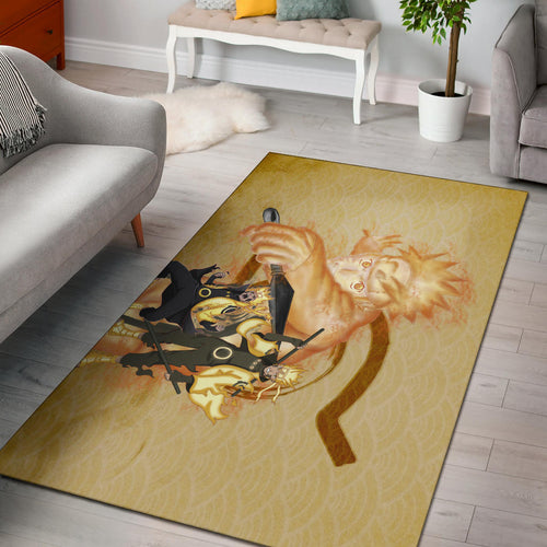 Naruto Anime Naruto Six Paths Sage Mode Orange Theme Area Rug Home Decor
