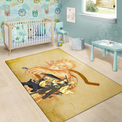 Naruto Anime Naruto Six Paths Sage Mode Orange Theme Area Rug Home Decor