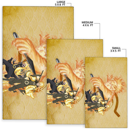 Naruto Anime Naruto Six Paths Sage Mode Orange Theme Area Rug Home Decor
