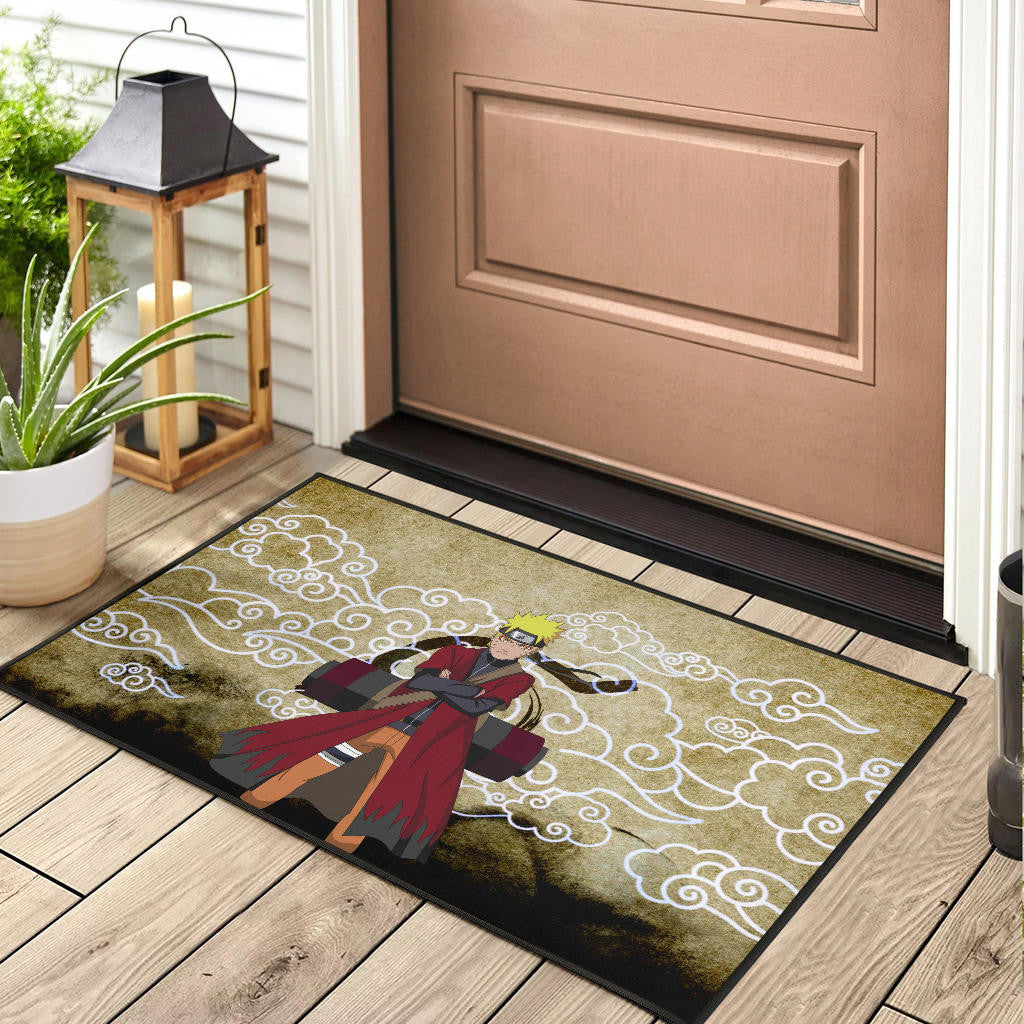 Naruto Anime Naruto Sage Mode Cloud Pattern Ancient Theme Door Mat Home Decor