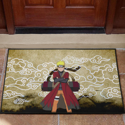 Naruto Anime Naruto Sage Mode Cloud Pattern Ancient Theme Door Mat Home Decor