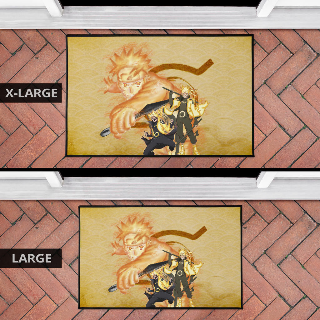 Naruto Anime Naruto Six Paths Sage Mode Orange Theme Door Mat Home Decor