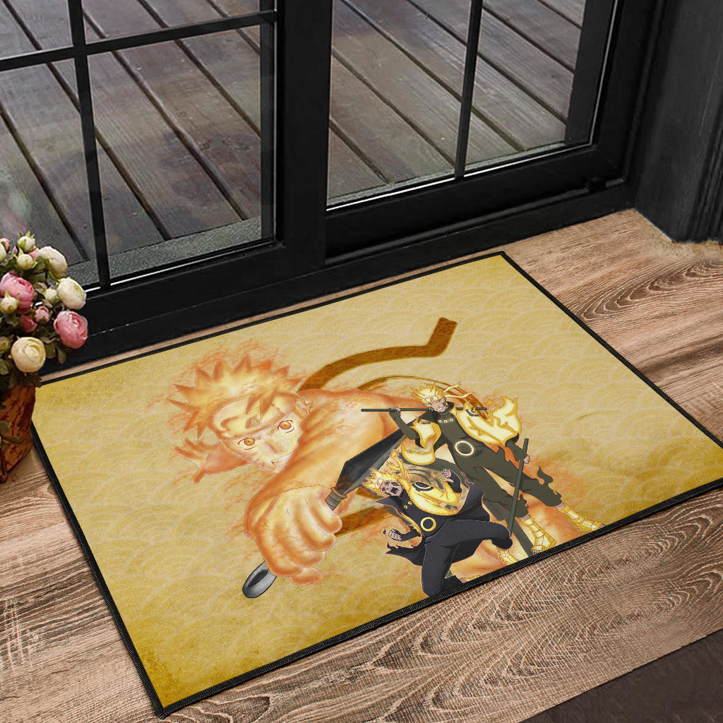 Naruto Anime Naruto Six Paths Sage Mode Orange Theme Door Mat Home Decor