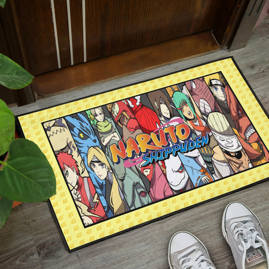 Naruto Anime Nine Jinchuriki With Bijuu Portrait Door Mat Home Decor