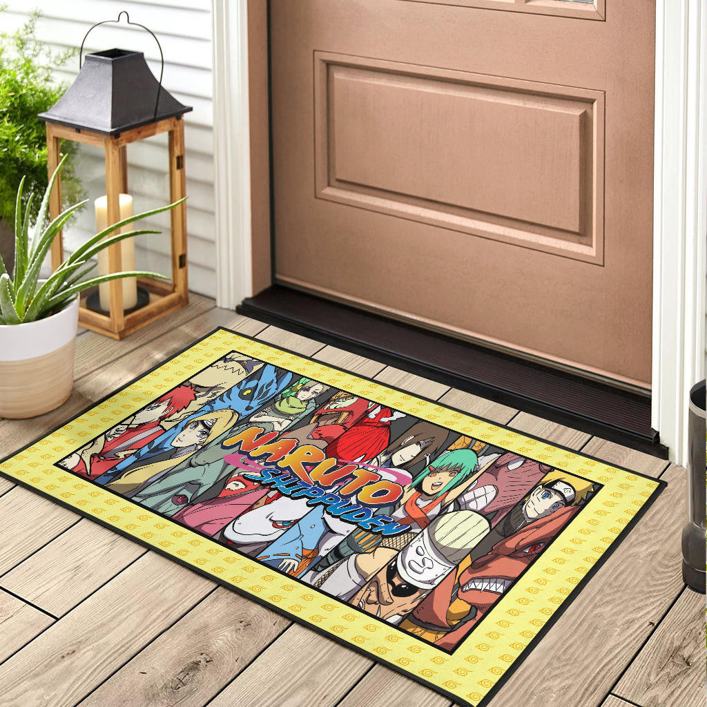 Naruto Anime Nine Jinchuriki With Bijuu Portrait Door Mat Home Decor