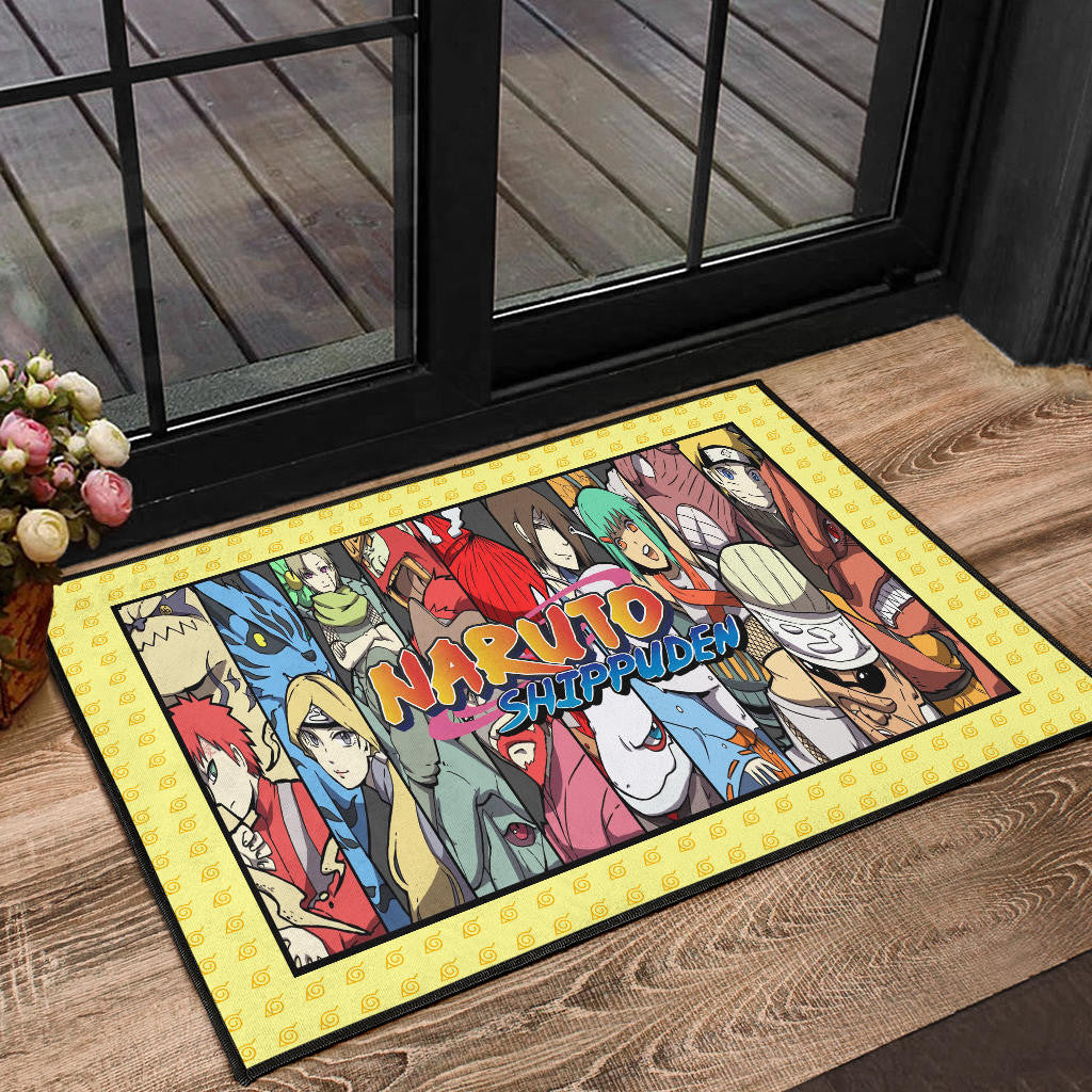 Naruto Anime Nine Jinchuriki With Bijuu Portrait Door Mat Home Decor