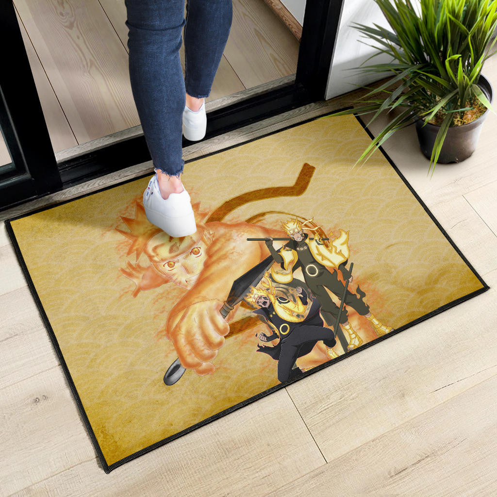 Naruto Anime Naruto Six Paths Sage Mode Orange Theme Door Mat Home Decor