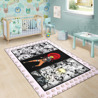 Naruto Anime Naruto Konoha Symbol Manga Artwork Area Rug Home Decor