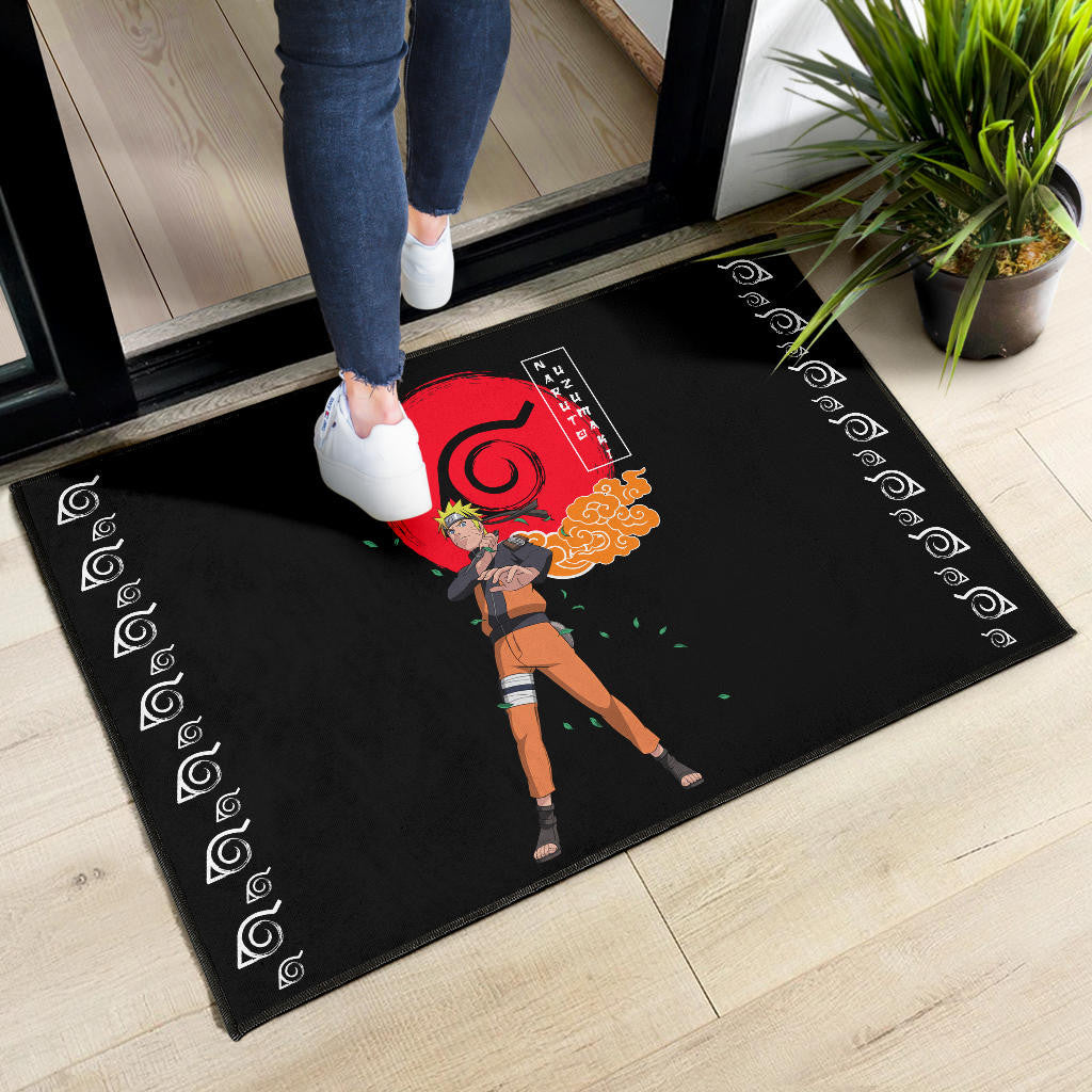 Naruto Anime Naruto Standing Leaf Village Konoha Symbol Door Mat Home Decor