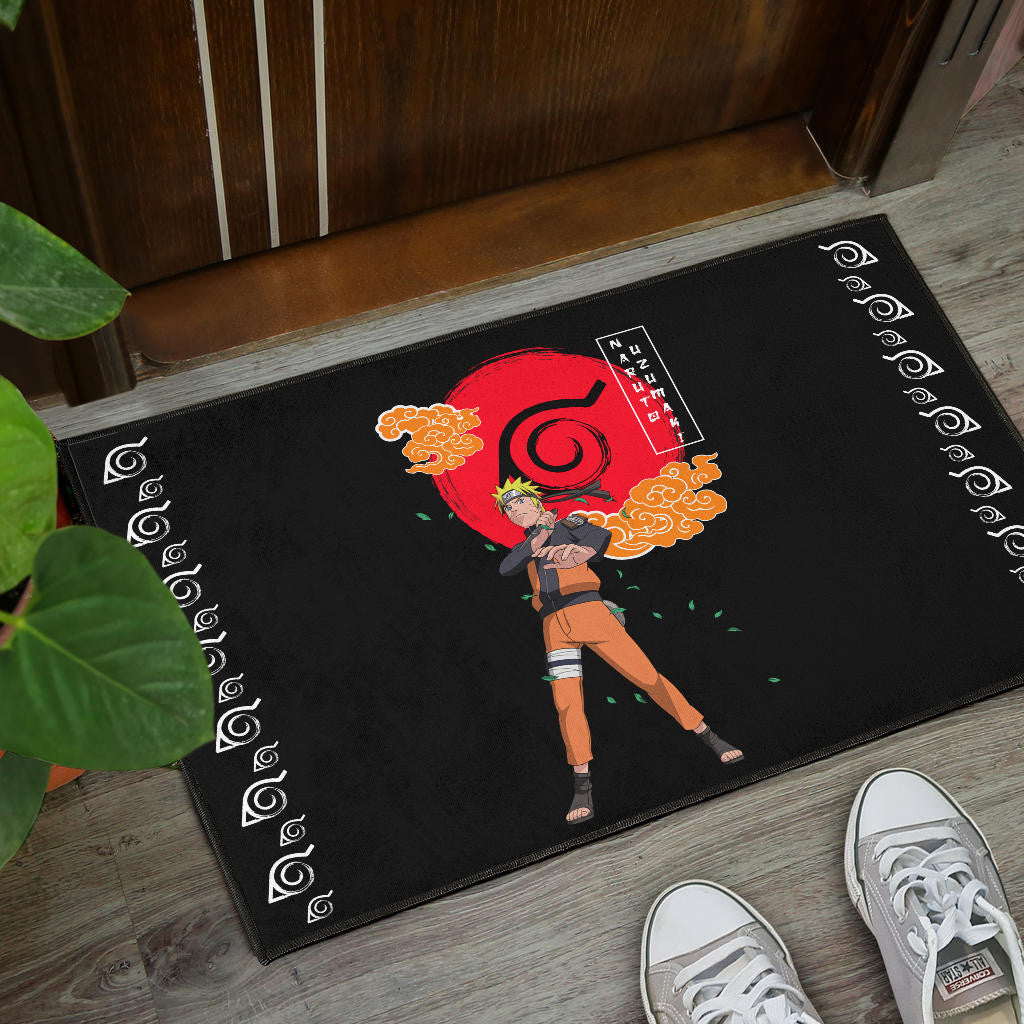 Naruto Anime Naruto Standing Leaf Village Konoha Symbol Door Mat Home Decor