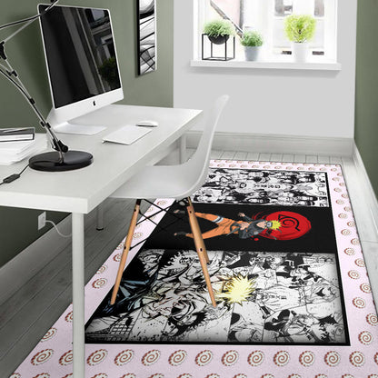 Naruto Anime Naruto Konoha Symbol Manga Artwork Area Rug Home Decor