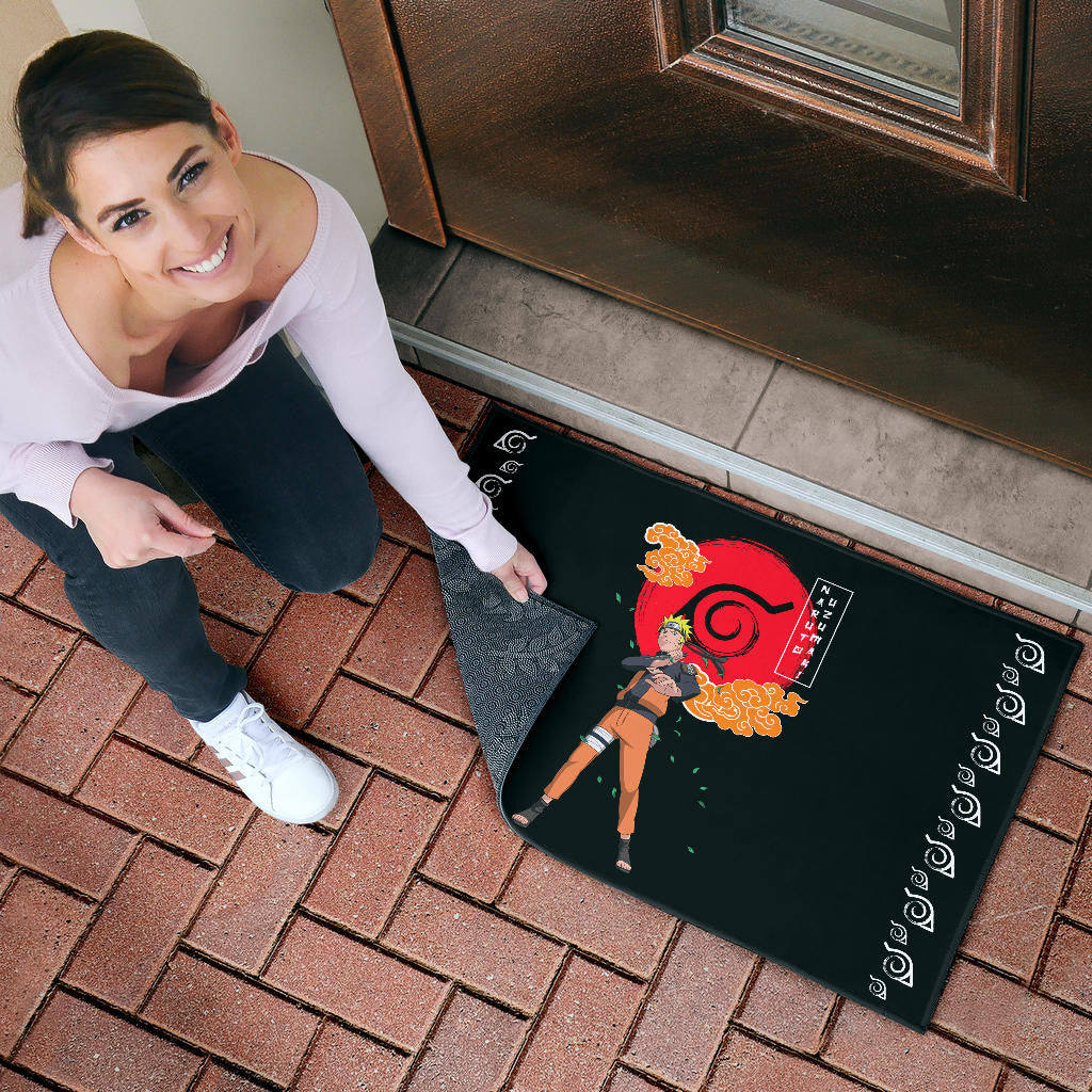 Naruto Anime Naruto Standing Leaf Village Konoha Symbol Door Mat Home Decor