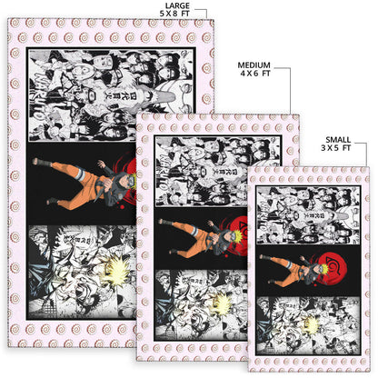 Naruto Anime Naruto Konoha Symbol Manga Artwork Area Rug Home Decor