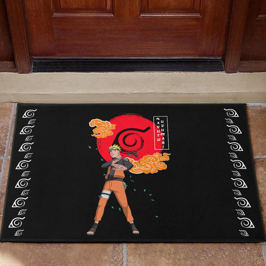 Naruto Anime Naruto Standing Leaf Village Konoha Symbol Door Mat Home Decor