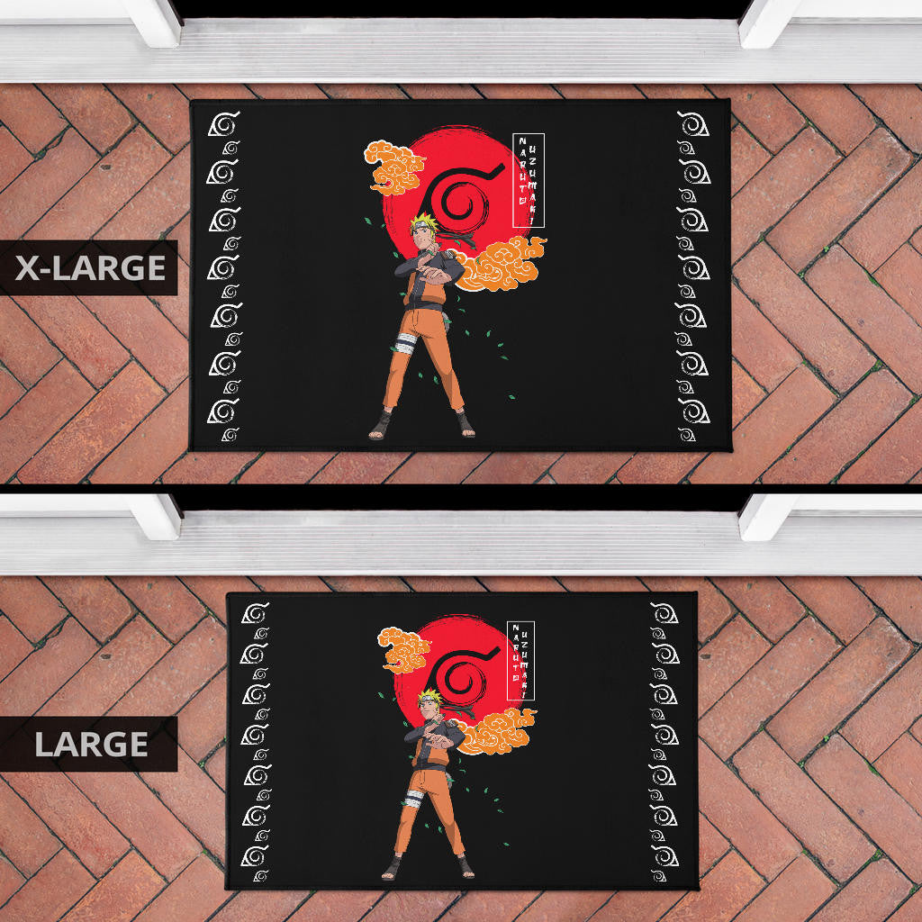 Naruto Anime Naruto Standing Leaf Village Konoha Symbol Door Mat Home Decor