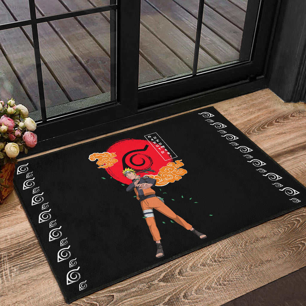 Naruto Anime Naruto Standing Leaf Village Konoha Symbol Door Mat Home Decor